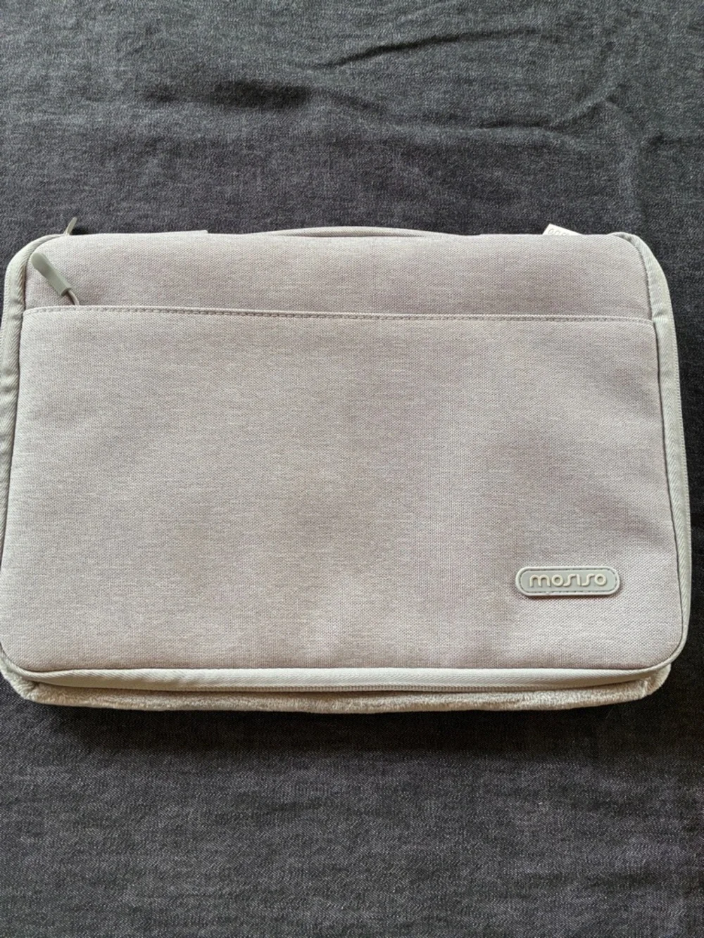 MOSISO Light Grey Laptop Sleeve with Front Pocket - Slim Protective Case
